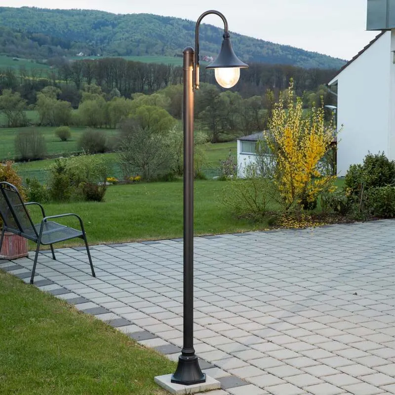 B-Ware Lindby Außenleuchte Gartenleuchte Daphne LED Lampe dimmbar schwarz 220cm IP44