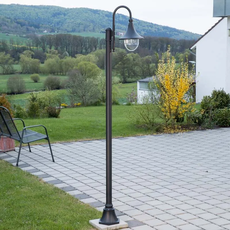 B-Ware Lindby Außenleuchte Gartenleuchte Daphne LED Lampe dimmbar schwarz 220cm IP44