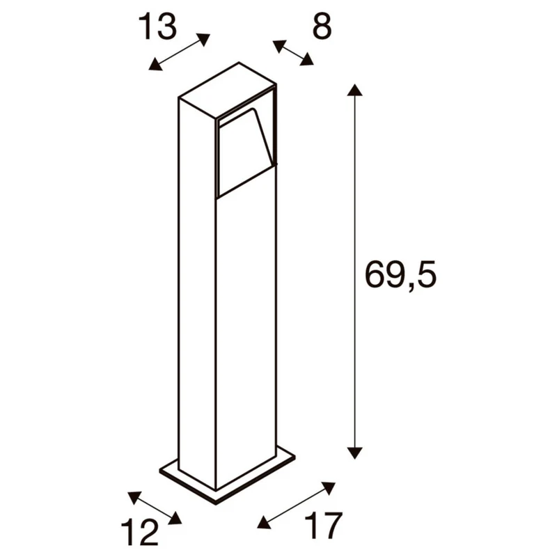 B-Ware SLV LOGS 70 Outdoor Standleuchte Außenleuchte LED 3000 Gartenlampe
