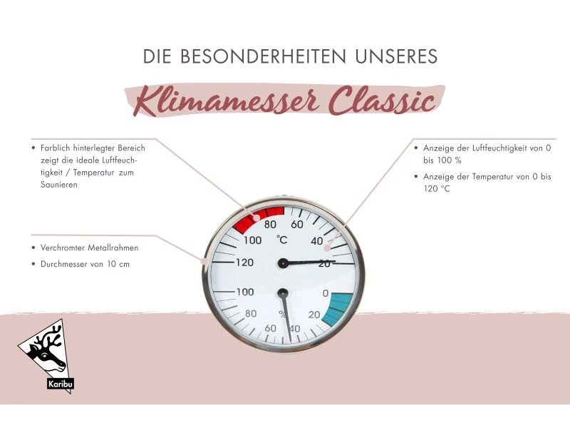 Karibu Sauna Klimamesser Classic