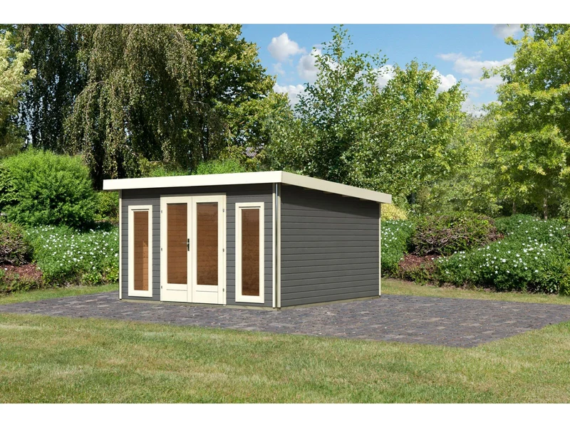 Karibu Gartenhaus Radeburg 3 terragrau 38 mm