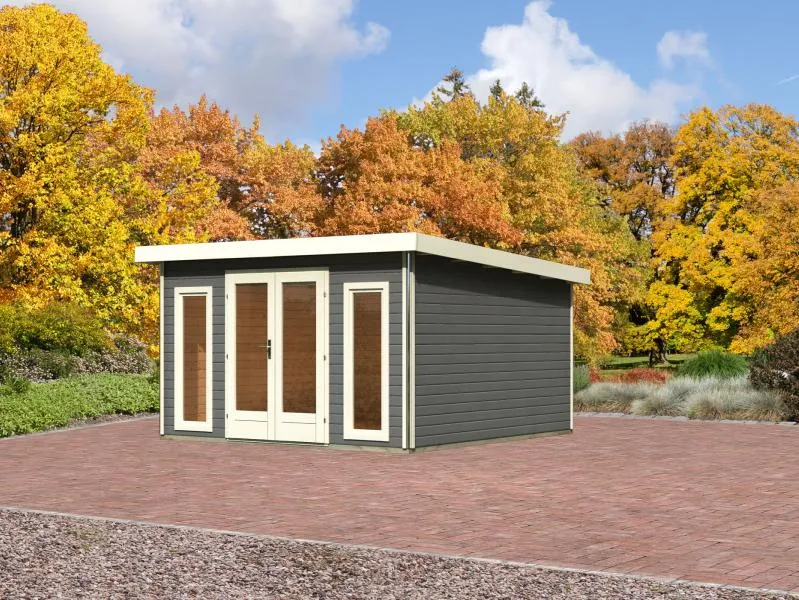 Karibu Gartenhaus Radeburg 3 terragrau 38 mm