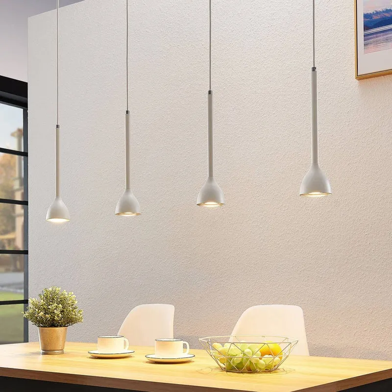 B-Ware Lampa Hängeleuchte Hängeleuchte Lampe Leuchte Decke Nordwin 4-flg weiß-silber
