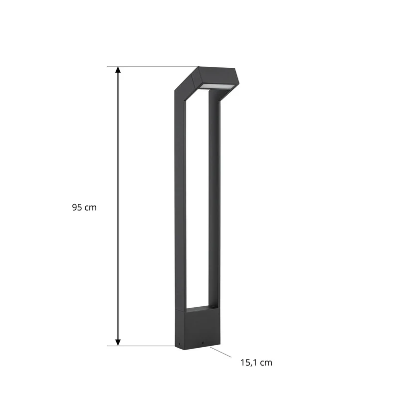 B-Ware Arcchio Wegeleuchte Wegelampe LED dunkelgrau Gartenleuchte Außenleuchte Glas