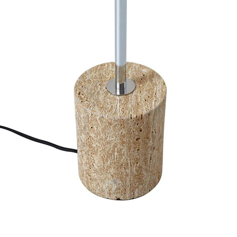 B-Ware Lindby Stehleuchte Branford LED Lampe Retro beige Metall Travertin 130cm