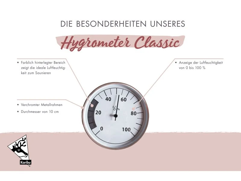Karibu Sauna Hygrometer Classic