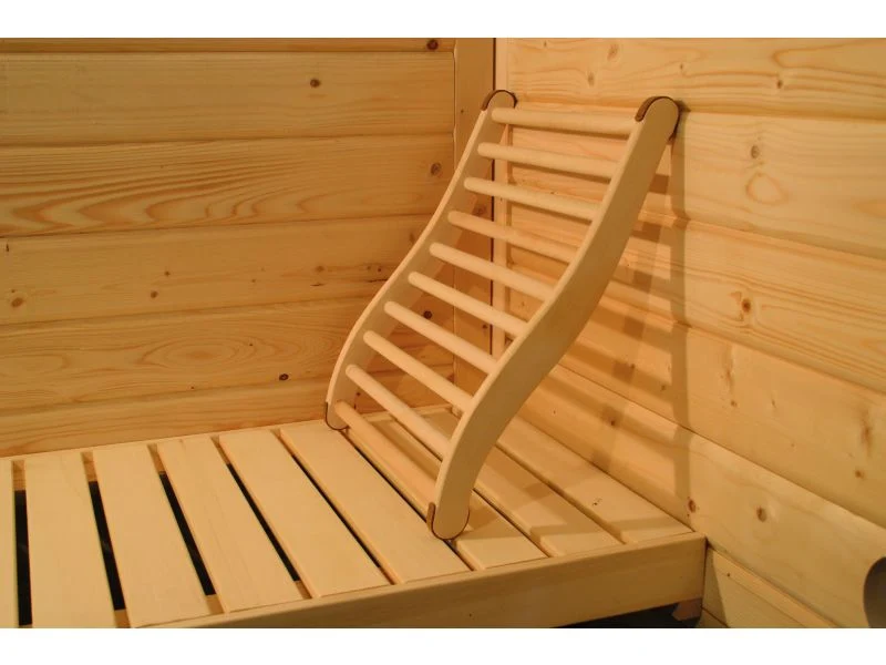 Karibu Sauna Rückenlehne ergonomisch