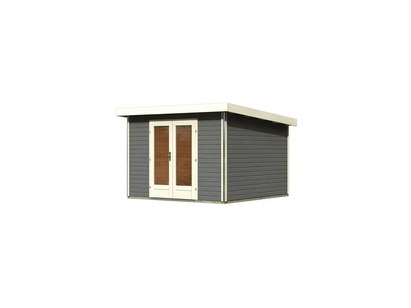Karibu Gartenhaus Radeburg 1 terragrau 40 mm
