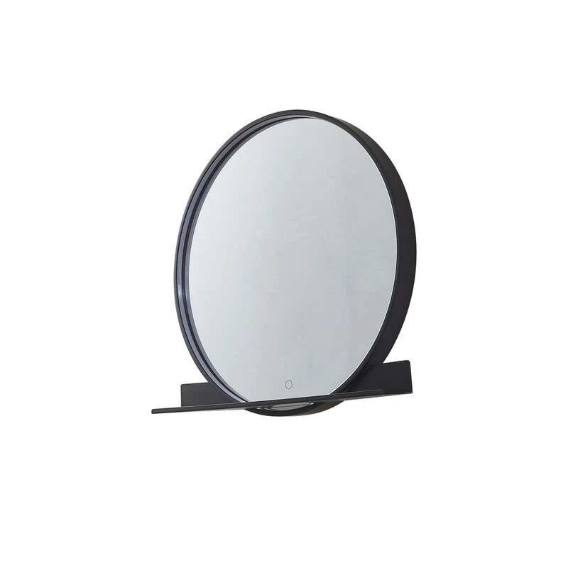 B-Ware Lucande LED Spiegel Miren CCT Ablage schwarz Aluminium 60cm IP44 Badezimmerlampe