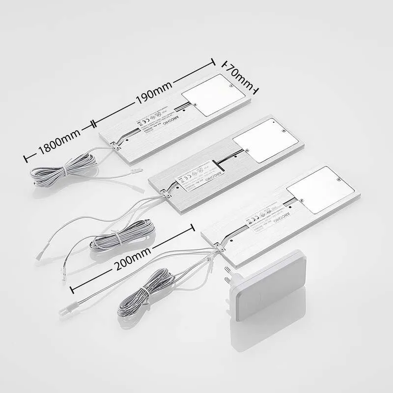 B-Ware Arcchio Nortra LED-Unterbaulampen Lampe Unterbauleuchten Leuchte LED 3er-Set alu