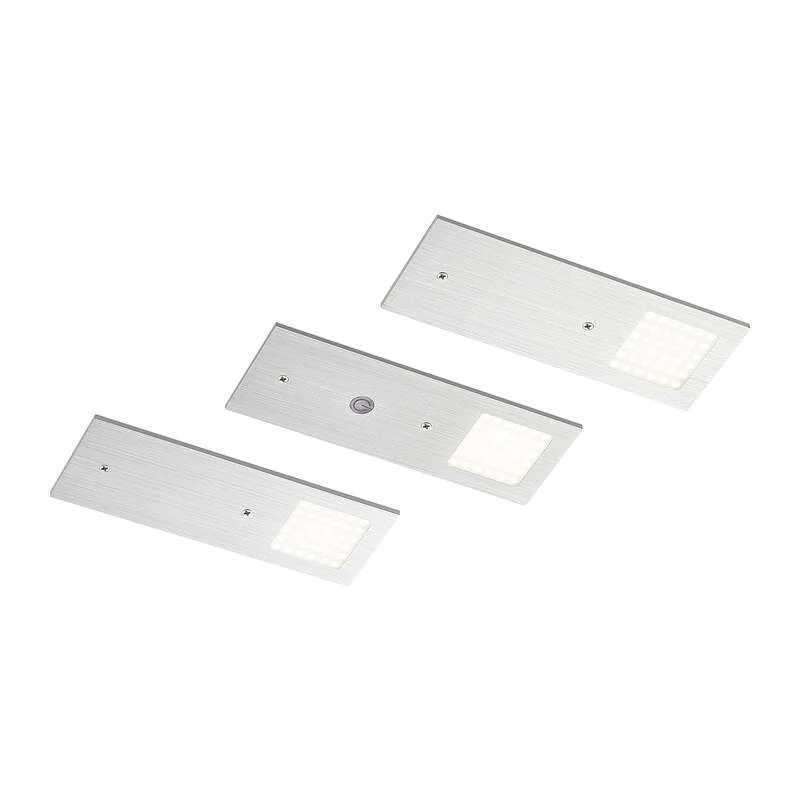 B-Ware Arcchio Nortra LED-Unterbaulampen Lampe Unterbauleuchten Leuchte LED 3er-Set alu