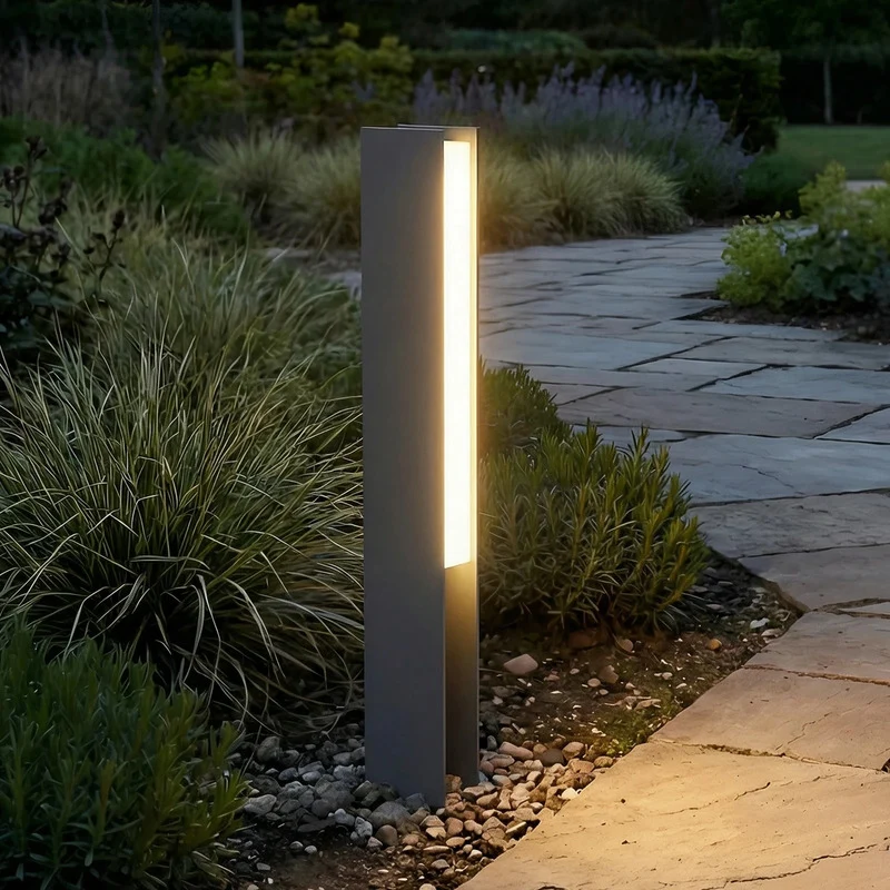 B-Ware Teerk LED-Sockelleuchte anthrazit Gartenleuchte 50cm IP65 Außenlampe Leuchte