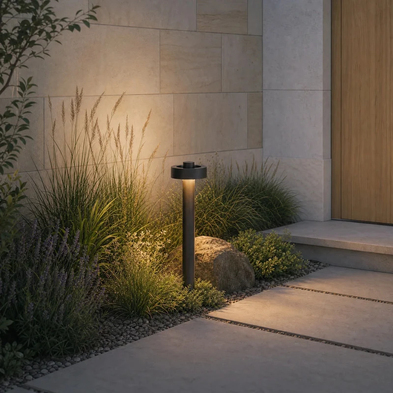 B-Ware Lucande LED Wegeleuchte Nirella Gartenleuchte Pollerleuchte schwarz 60cm CCT