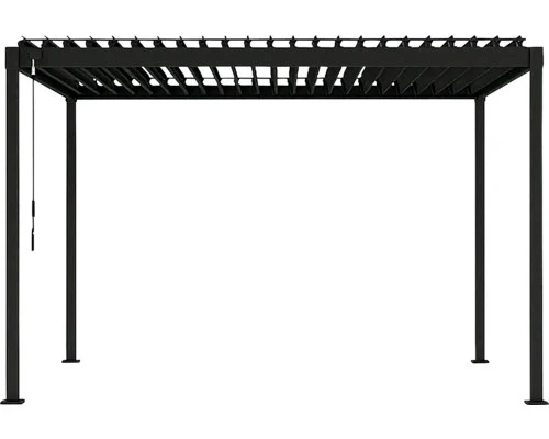 Mirador Pergola Gartenpavillon Stahl-Pergola anthrazit 300x400cm Lamellendach