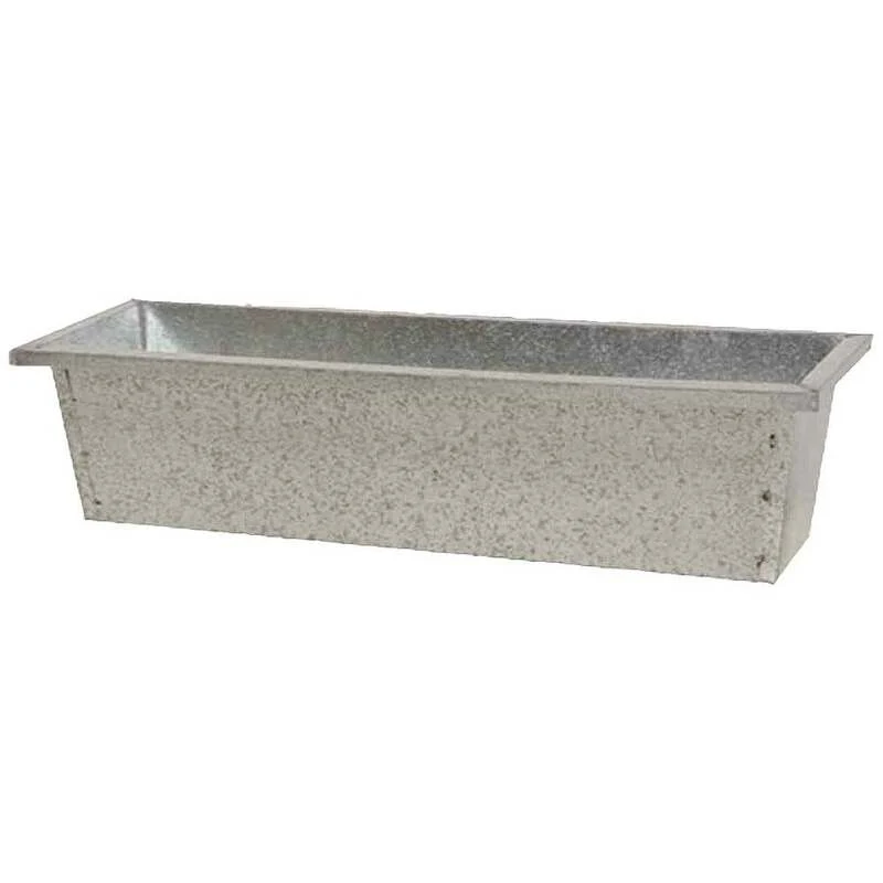 6x B-Ware Siena Garden Balkonkasten Blumenkasten Stahl Silber 50x18 cm Blumenkübel 6 STÜCK