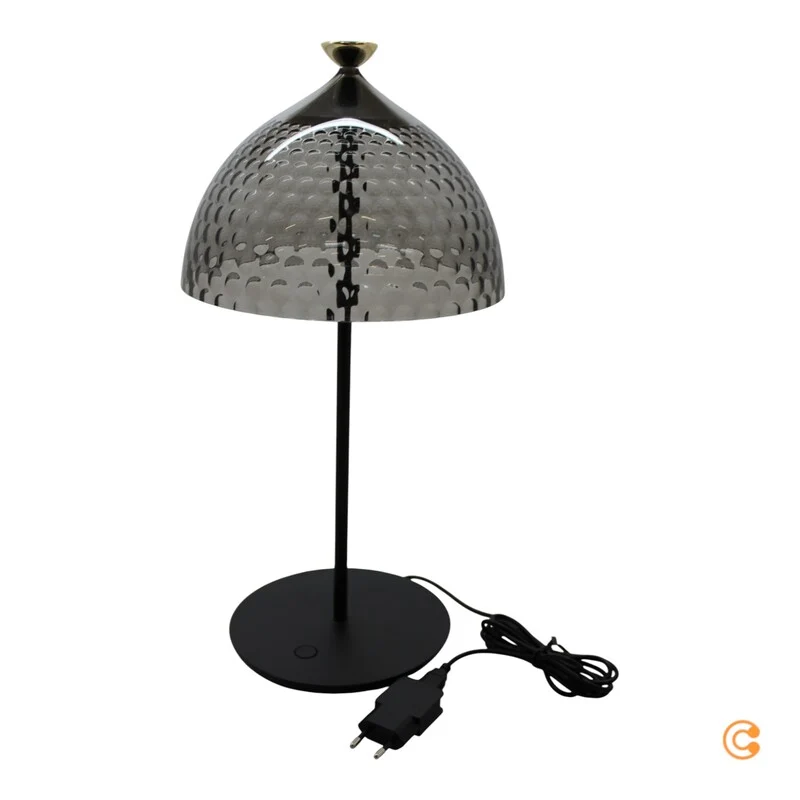 B-Ware Kartell Pumo Tischleuchte Lampe LED rauchgrau schwarz Kompaktleuchte Wohnzimmer