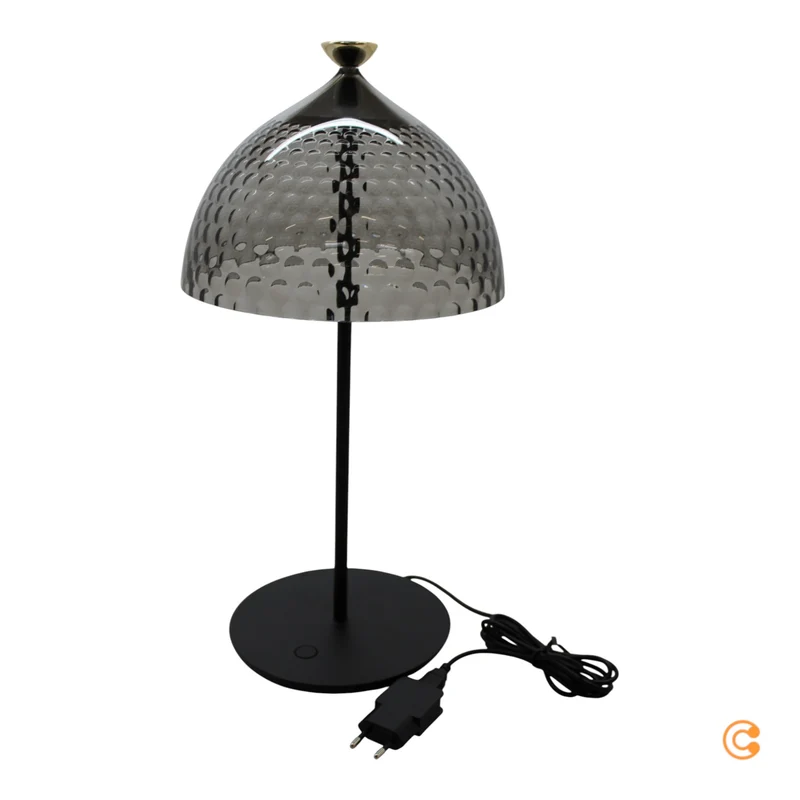 B-Ware Kartell Pumo Tischleuchte Lampe LED rauchgrau schwarz Kompaktleuchte Wohnzimmer