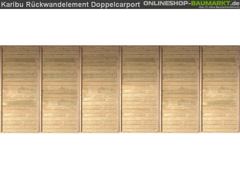 Karibu Rückwand für Doppelcarport kdi