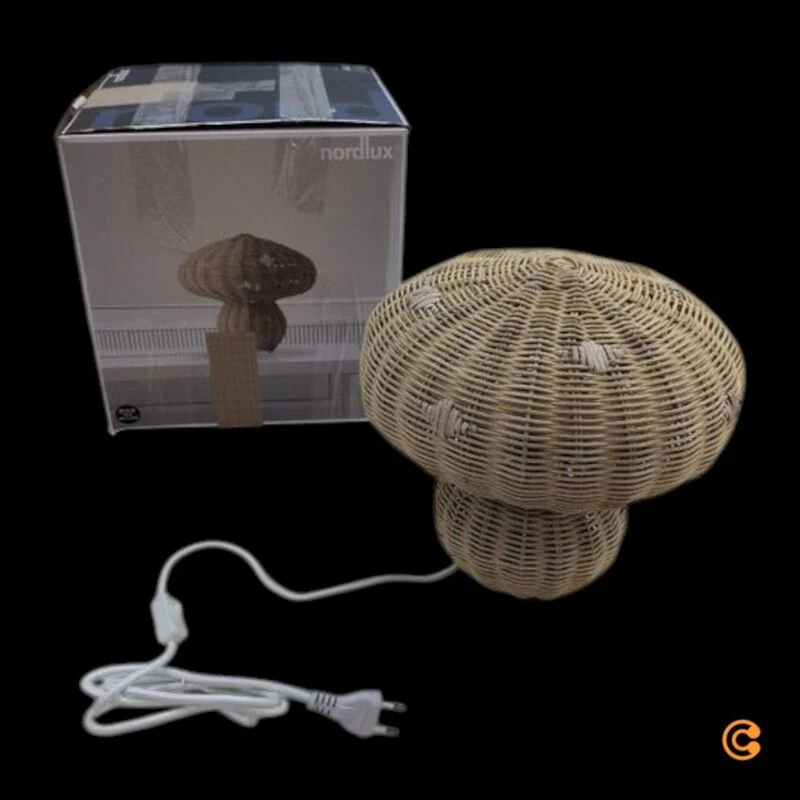 B-Ware Nordlux Tischleuchte Lampe Allie LED Rattan Pilzform naturbraun 28,8cm