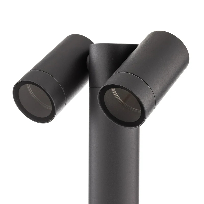 B-Ware Prios Sockelleuchte Wegeleuchte Tulimar Aluminium Anthrazit 45 cm zweiflammig
