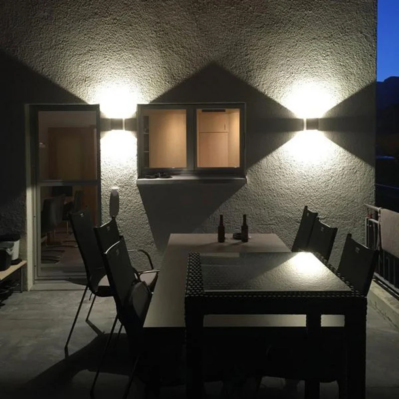 B-Ware Wandleuchte Außenleuchte Lucande LED Lampe Leuchte betongrau Glas warmweiß Riak