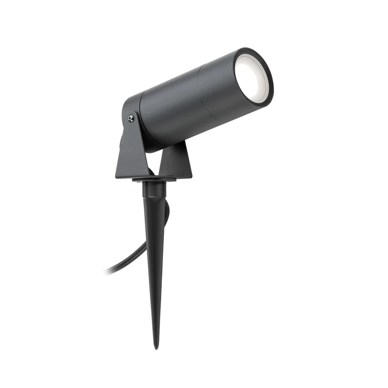 B-Ware LCD Erdspießstrahler Gartenleuchte LED Außenstrahler schwarz Aluminium Glas