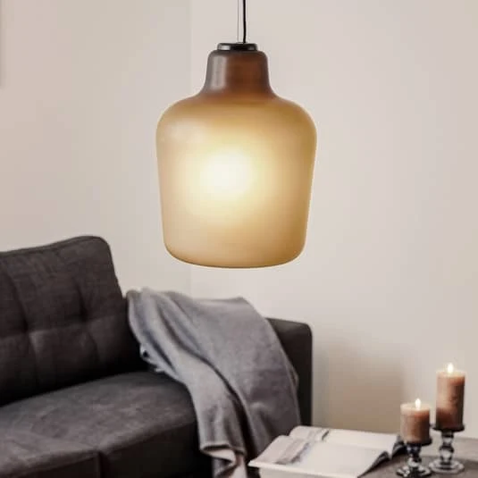 B-Ware Northern Say my name - Glas-Hängeleuchte grau matt Lampe Leuchte Hängeleuchte 60