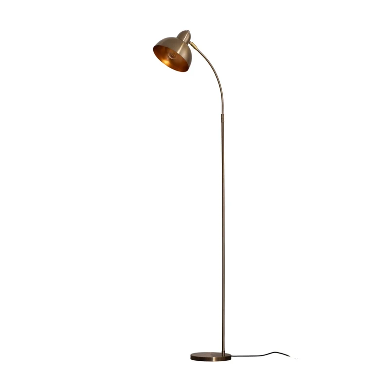 B-Ware Stehleuchte Lampe Varzan Metall Gold E27 LED Standlampe Wohnzimmer Flur 162 cm
