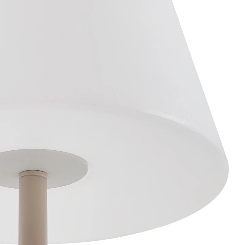 B-Ware Lucande Terrassenleuchte Außenlampe Jaimy beige Metall 150 cm E27 Fassung