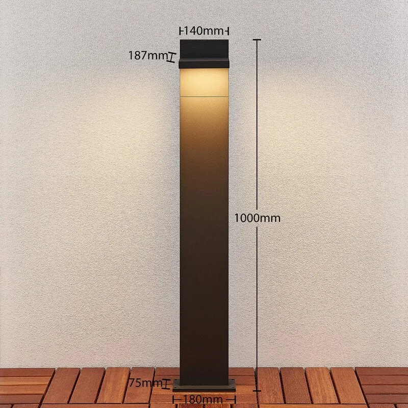 B-Ware Lucande LED-Pollerleuchte Silvan Sockelleuchte Wegeleuchte SIEHE TEXT/FOTO