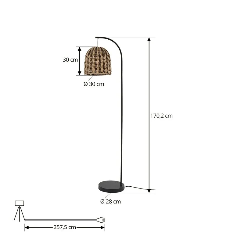 B-Ware Lindby Außenstehleuchte Standlampe Leuchte braun Kunststoff SIEHE TEXT/FOTO
