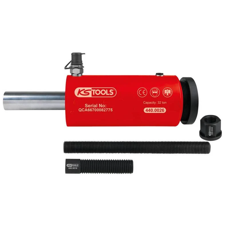 B-Ware KS Tools 6tlg Druck- und Zug-Hydraulikzylinder-Satz 440.0025 32t