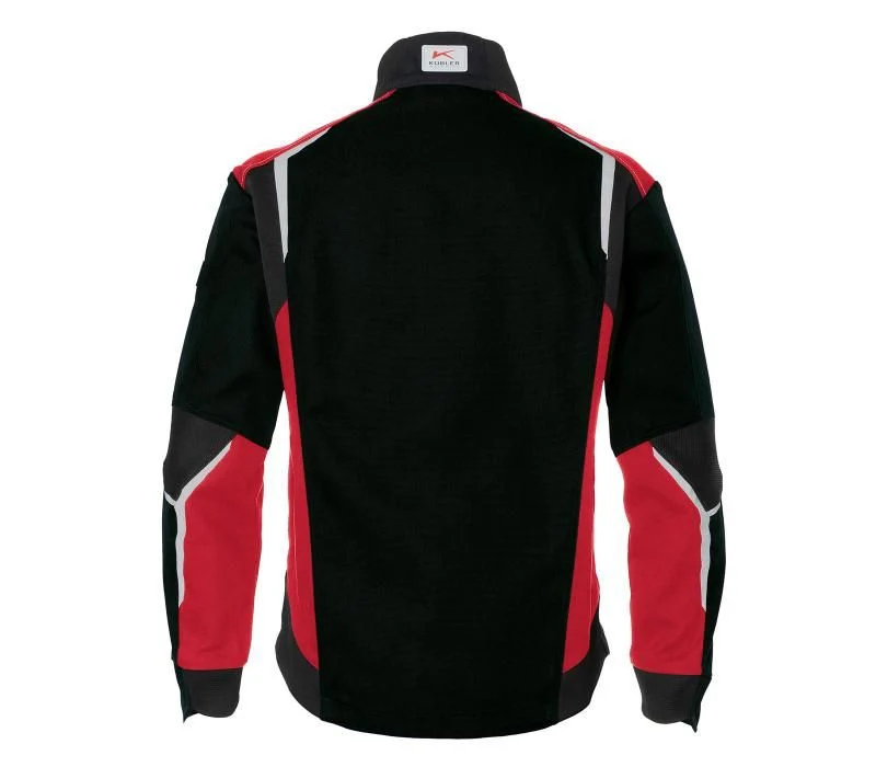 B-Ware Kübler Jacke Berufsjacke Arbeitsjacke BODYFORCE 1125 schwarz mittelrot Größe M