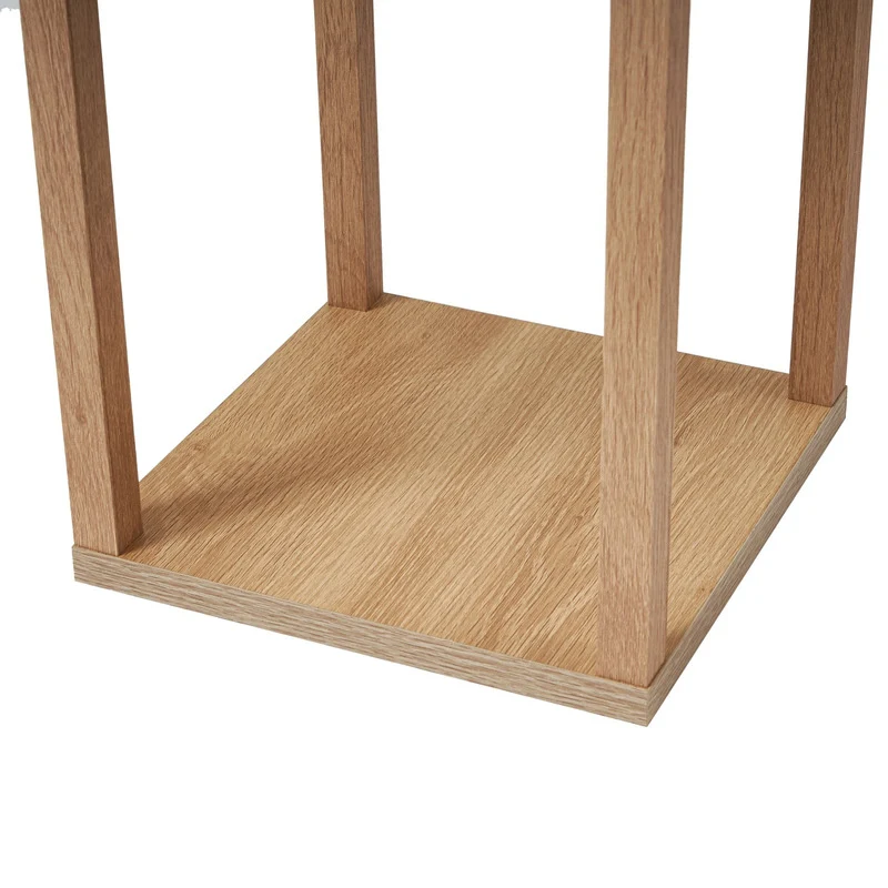 B-Ware Lindby Stehleuchte Lampen Birta Regal Holz holzfarben weiß Textil Kiefernholz