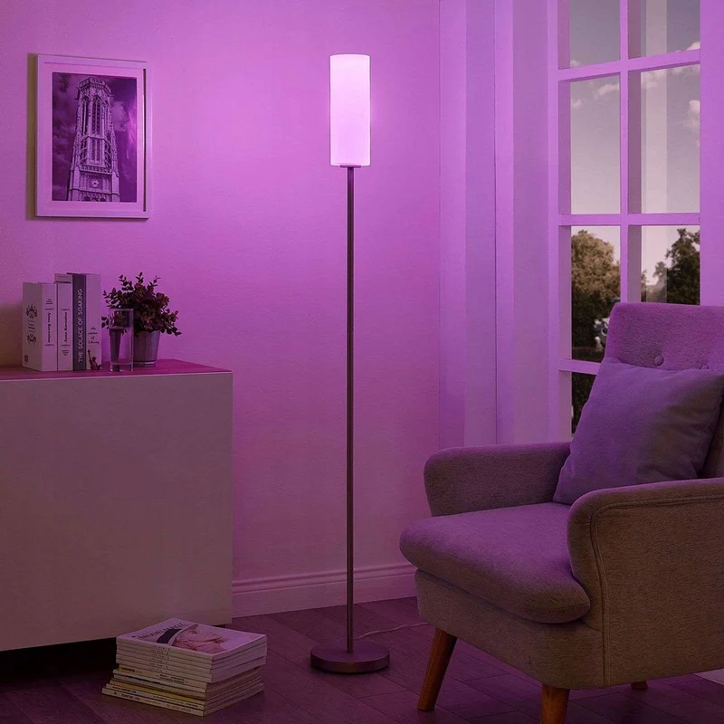 B-Ware Lindby Smart RGB-LED-Stehlampe Felice via App Lampe Leuchte Stehleuchte E27 Glas