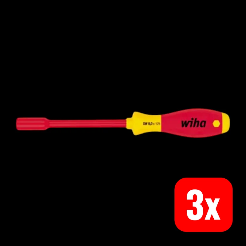 3x B-Ware Wiha Steckschlüssel Schraubendreher 322SF Nuss VDE Rundklinge 5mm 125mm 3 STÜCK