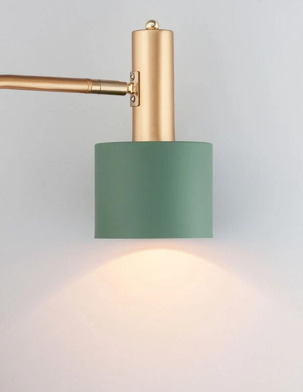 B-Ware Nova Luce Stehlampe Standleuchte PAZ E27 LED Gold Mint Lampenschirm Metall 165cm