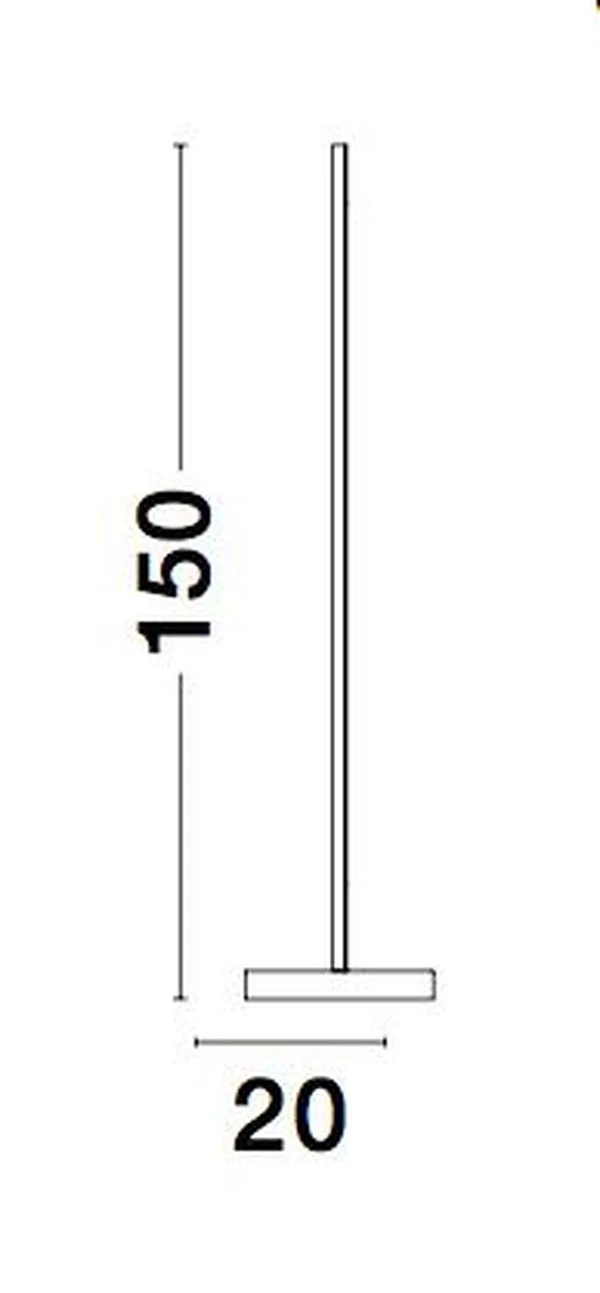 B-Ware Nova Luce Stehlampe Standleuchte COLBY LED Schwarz Warmweiß 150cm SIEHE TEXT
