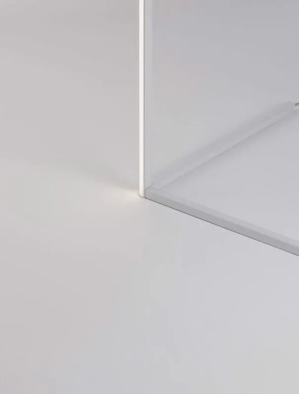 B-Ware Nova Luce Stehlampe Standleuchte LED V LINE Weiß Warmweiß dimmbar Wohnzimmer 18W