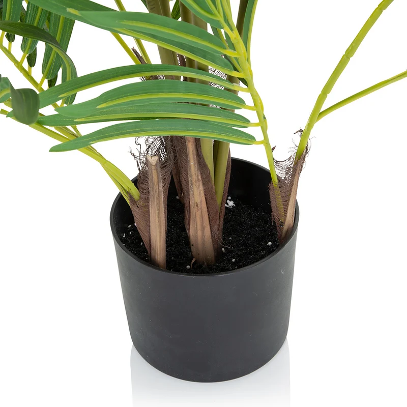 B-Ware hjh OFFICE Kunstpflanze Kunstbaum Areca Palme grün 120cm Kunstpflanze hjh OFFICE