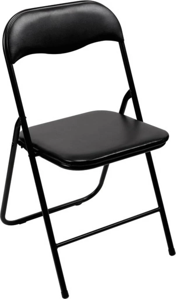 B-Ware Perel Camping Stuhl Schwarz gepolstert stabil klappbar 5 STÜCK WIE NEU