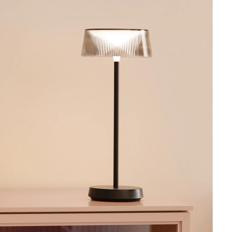B-Ware Schöner Wohnen Tischleuchte Lampe LED Akku Torre Schwarz Dimmer USB Außen Innen