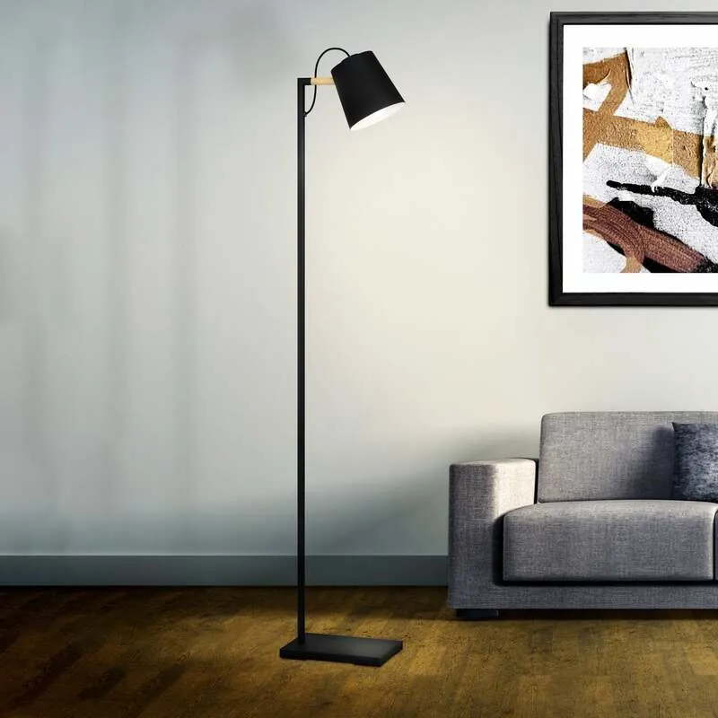 B-Ware Eglo Stehleuchte Lacey, Höhe 159,5 cm schwarz Stahl Stehlampe Leuchte Lampe Spot