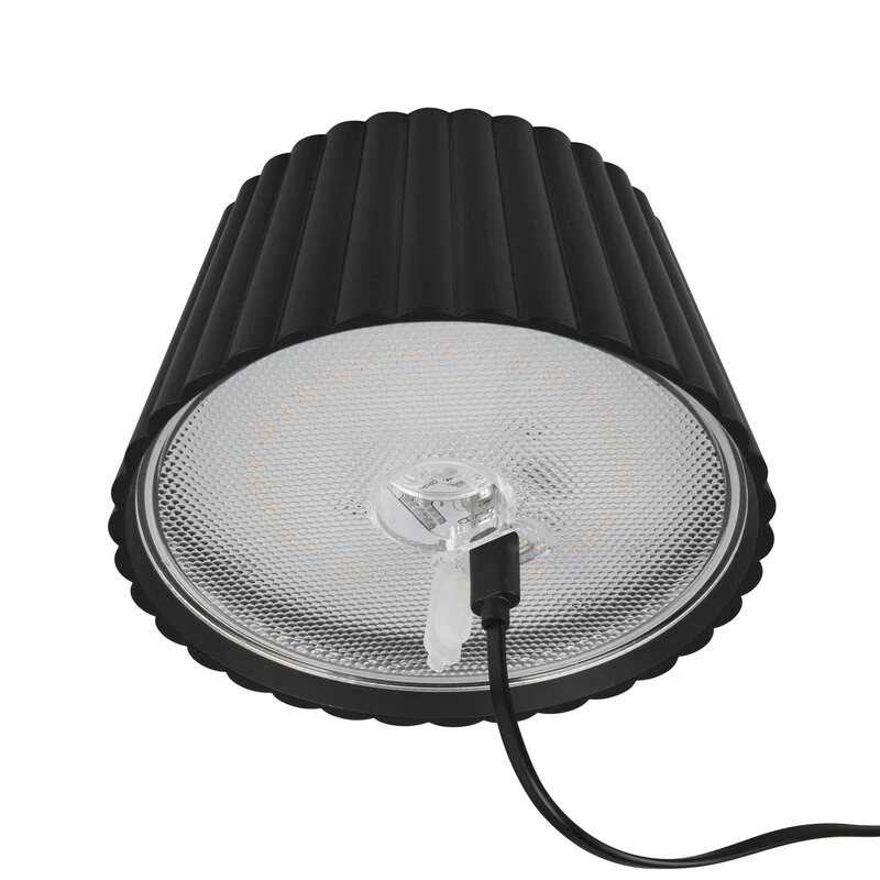 B-Ware Reality Leuchten LED-Tischlampe Akkuleuchte Suarez Metall H39cm schwarz