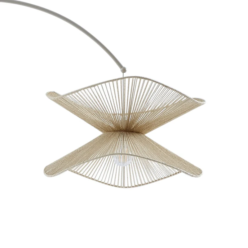 B-Ware Lindby Bogenleuchte Stehlampe Valdorin beige Papier 195 cm IP20 Lampe 3 STÜCK