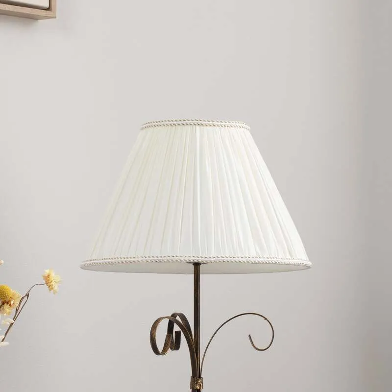 B-Ware Tischleuchte Lampe Grande Odino Textil Bronze Creme Schalter Metall E27 LED 57cm