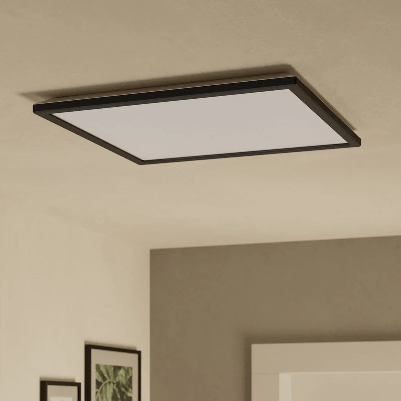 B-Ware EGLO Connect Deckenleuchte LED Rovito Z Appsteuerung Schwarz 50 cm CCT RGB Smart