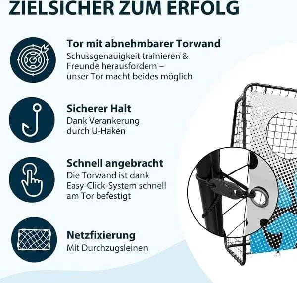 B-Ware HUDORA Fußballtor Torwand Trainer Goal Fußballnetz Familie Outdoor Spiel10