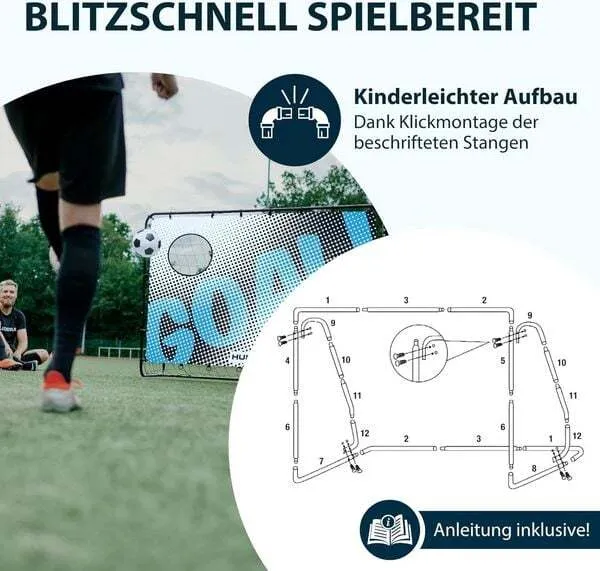 B-Ware HUDORA Fußballtor Torwand Trainer Goal Fußballnetz Familie Outdoor Spiel10