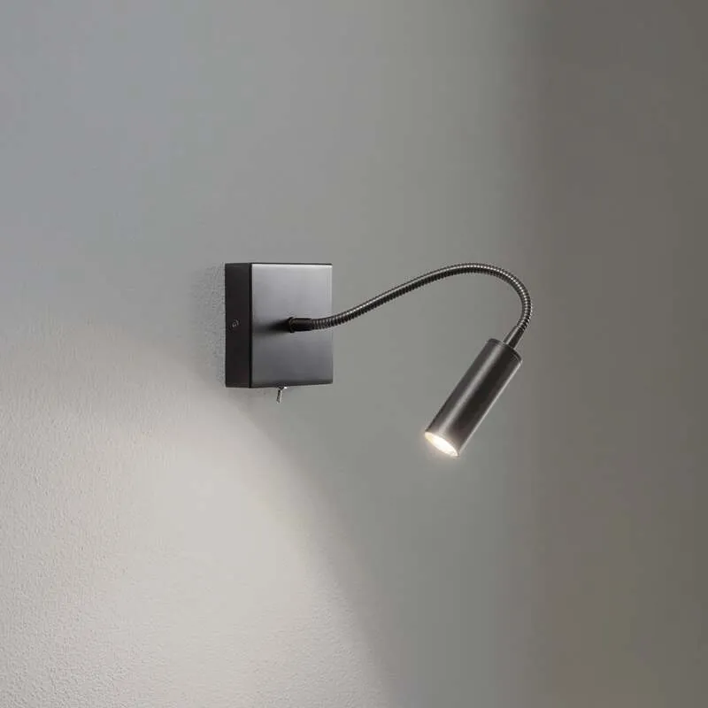 B-Ware Argon Ojos Wandlampe Leselampe G9 anthrazit verstellbar 33 cm Stahl mit Schal483